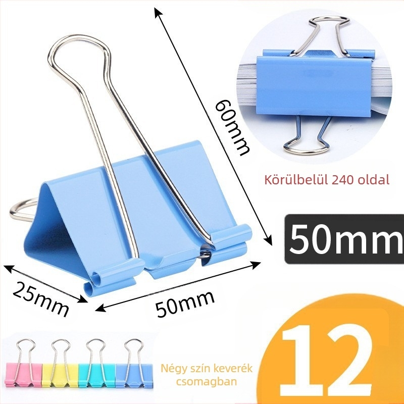 Fém kivitelű iratklipsz, modell LCT5561, hordó típusú csomagolás