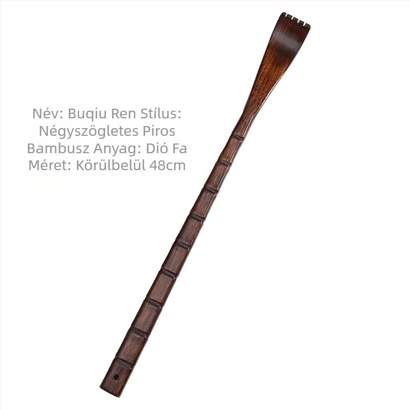 Hosszú nyélű fa hátkaparó