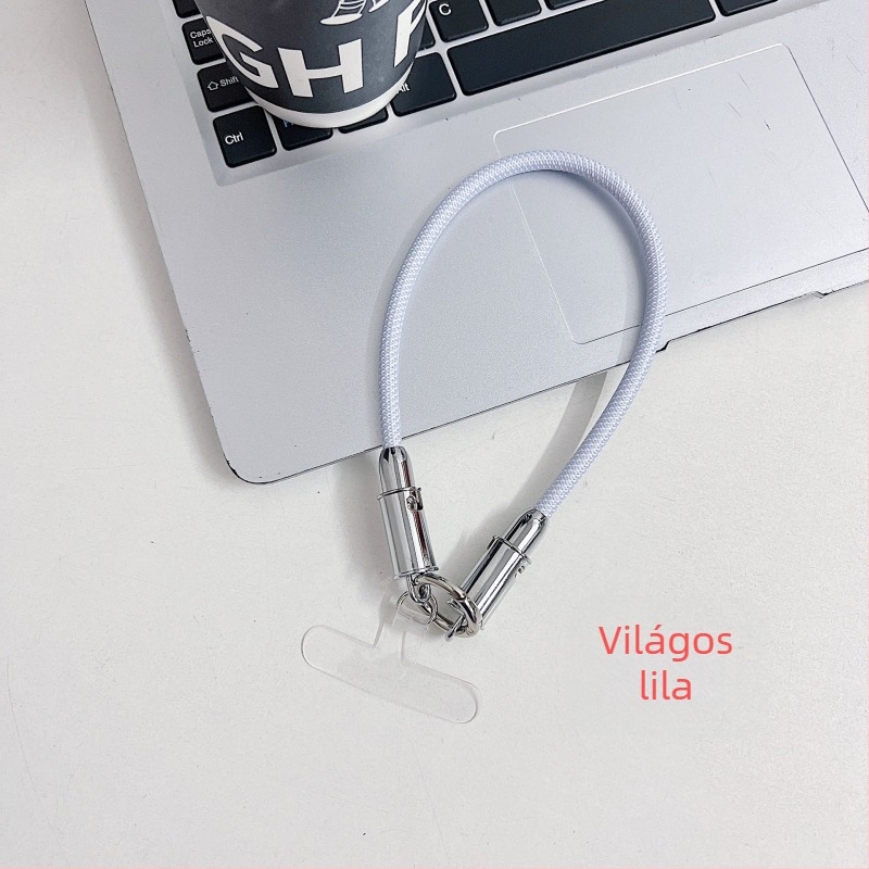 Karkötővel ellátott adatkábel Apple és Android készülékekhez, fém csattal, hordozható kialakítás, gyors töltés