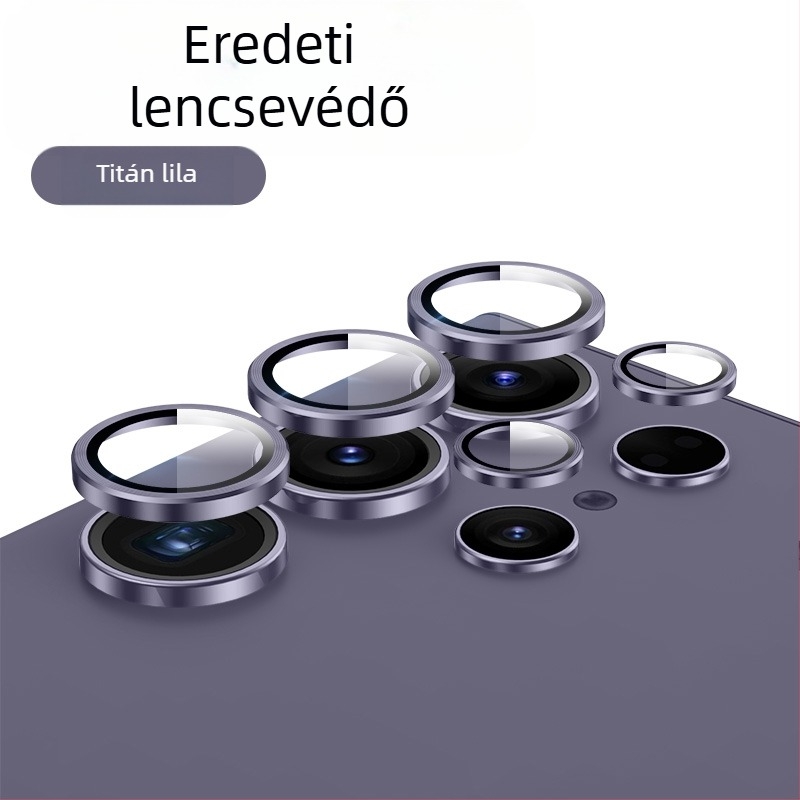 Samsung Galaxy S24/S24 Ultra/S24+ kameraobjektív védőfólia láthatatlan dizájnnal – edzett üveg, lencsefilm, ujjlenyomat-mentes