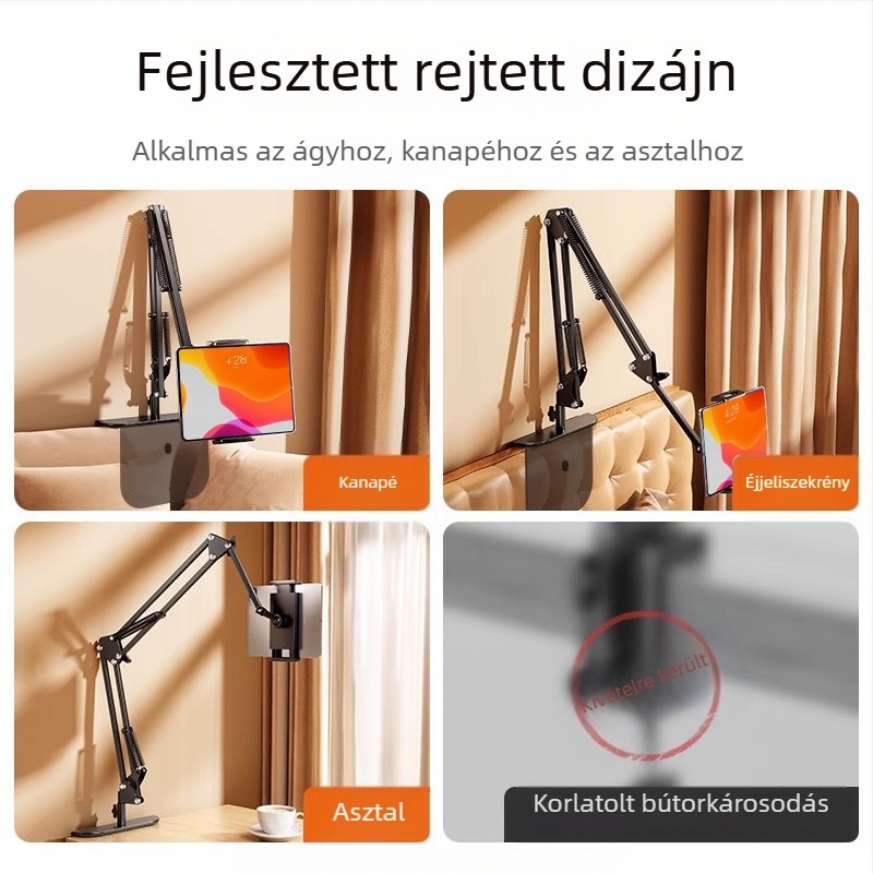 Asztali forgó telefon tartó ötvözet szerkezet — univerzális kompatibilitás, cantilever mechanizmus, 2024-es kiadás