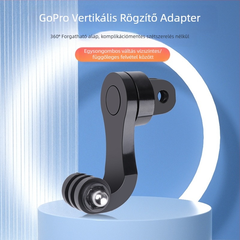 GoPro mellkas- és nyakhoz való adapter 360°-os forgással, felvételhez függőleges és vízszintes, univerzális ABS