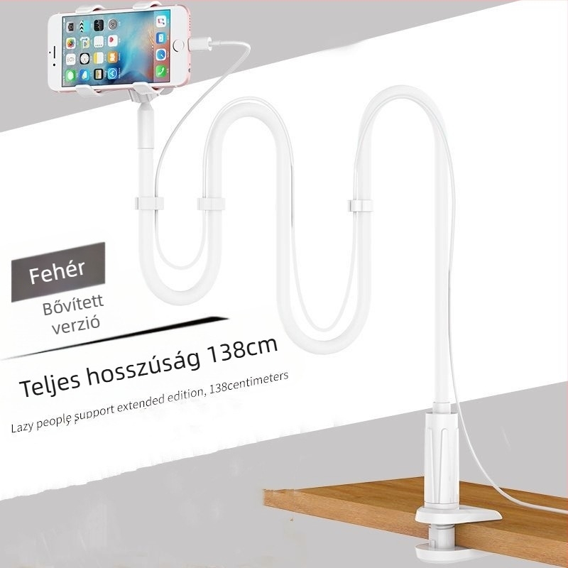 Telefonállvány spirális dizájnnal – asztali és éjjeliszekrénnyel illeszkedő, kihúzható tartó, műanyag, általános modell