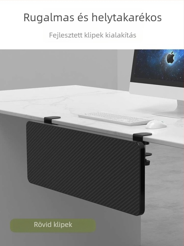 Asztali kiterjesztő panel - szélesebb és hosszabb felület, fúrásmentes kialakítás, számítógép-tartó