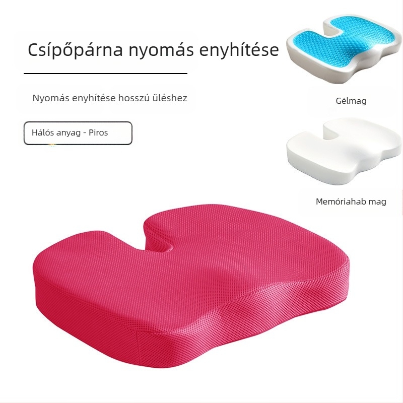 Memóriahabos ülőpárna autóhoz és irodába, logóval nyomtatva; lassú visszatérési párna a csípőnek