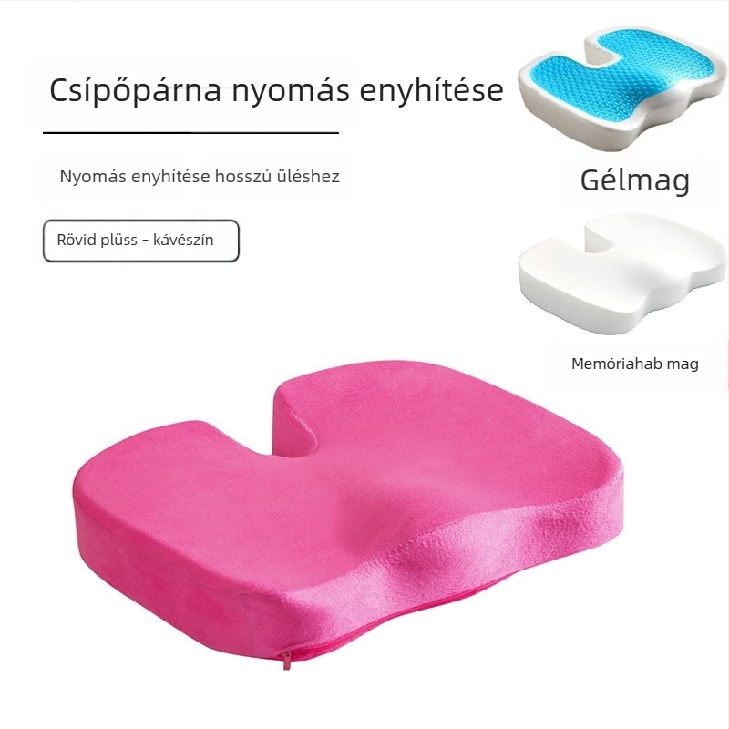 Memóriahabos ülőpárna autóhoz és irodába, logóval nyomtatva; lassú visszatérési párna a csípőnek