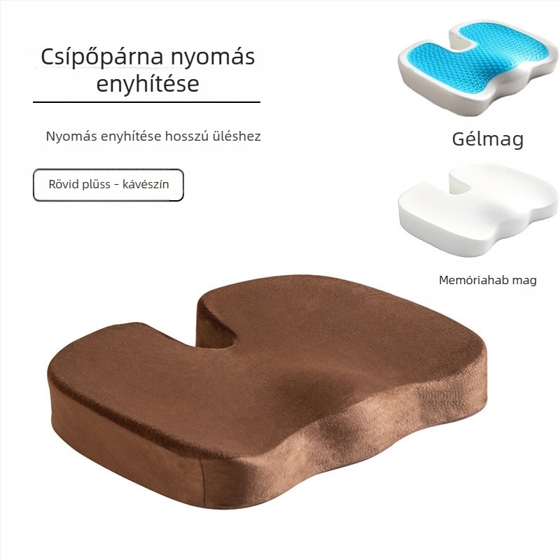 Memóriahabos ülőpárna autóhoz és irodába, logóval nyomtatva; lassú visszatérési párna a csípőnek