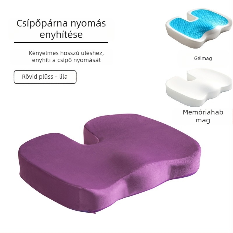 Memóriahabos ülőpárna autóhoz és irodába, logóval nyomtatva; lassú visszatérési párna a csípőnek