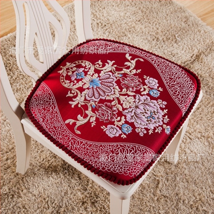 Jacquard Nordic étkezőszék párna, csúszásmentes, patkó alakú ülőpárna, vastagított hab, deréktámasz
