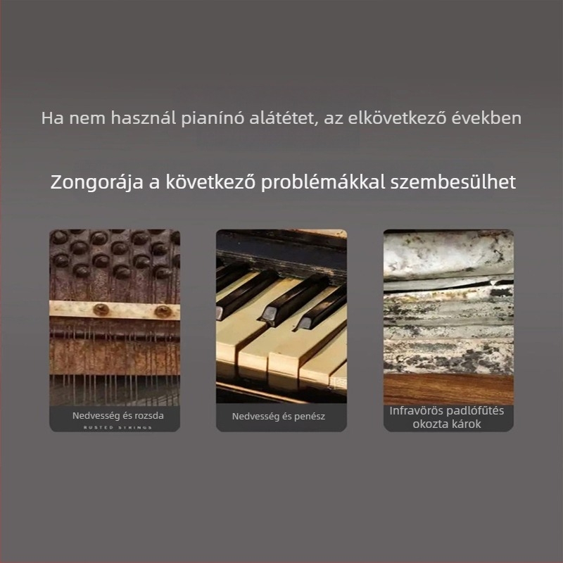 Zongora hangszigetelő szőnyeg, csúszásmentes, vastag, otthoni használatra