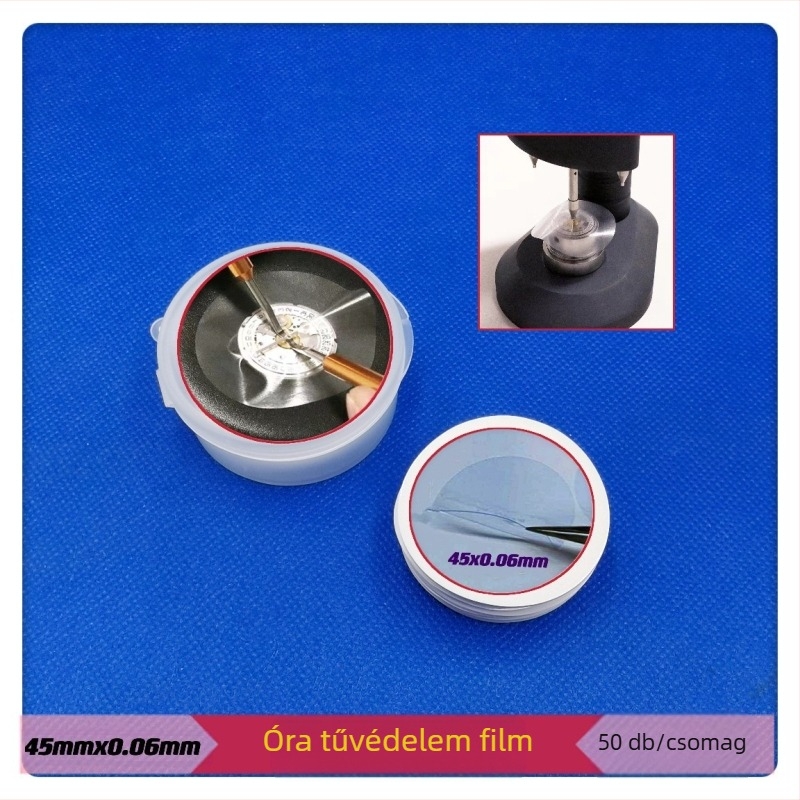 Zilan Óra Tűvédő Film Készlet, 50 Db Műanyag, Asztali Javító Eszközhöz, Nettó Tömeg 0,028