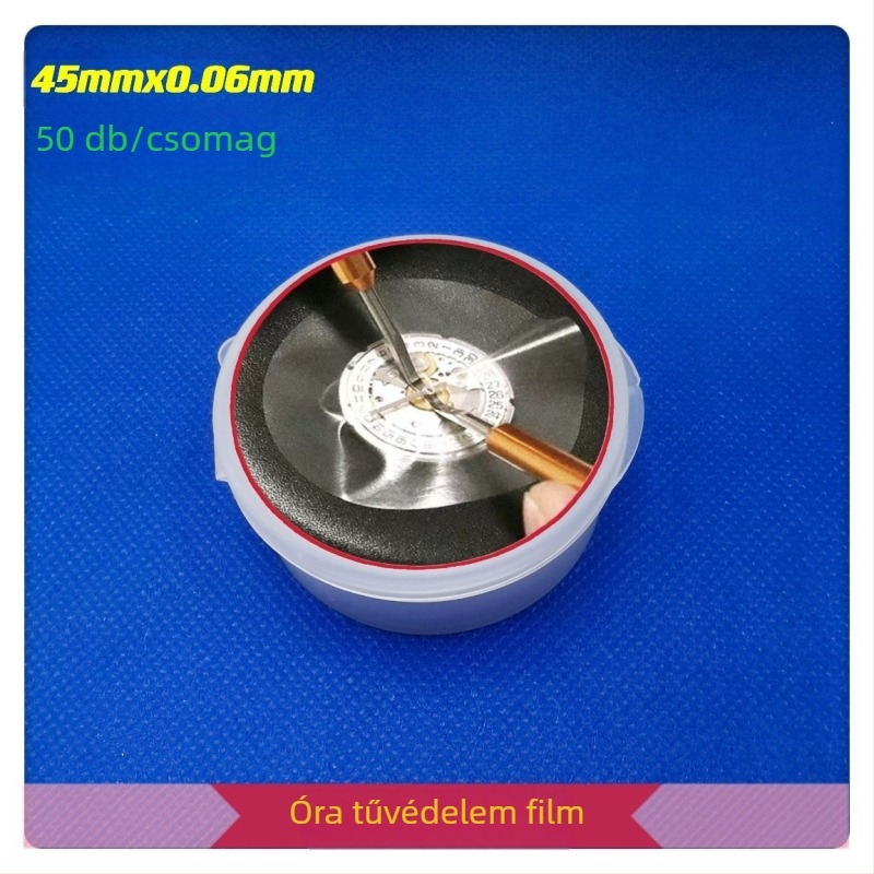 Zilan Óra Tűvédő Film Készlet, 50 Db Műanyag, Asztali Javító Eszközhöz, Nettó Tömeg 0,028