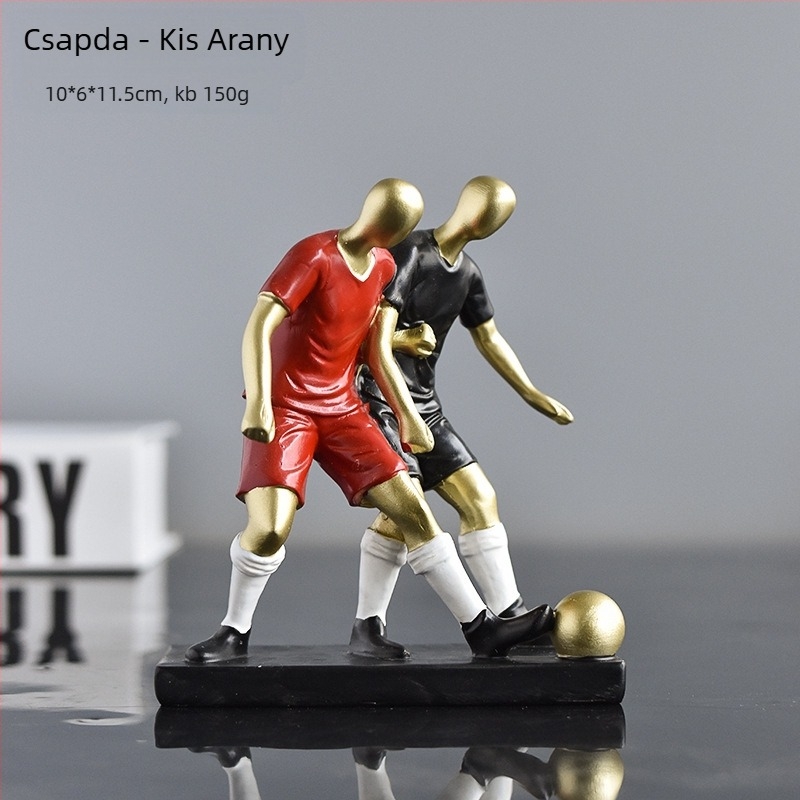 Zhongtuo Műgyanta Futballista Figurája – Nordic Mini Dekorációhoz, Anyag: Műgyanta/Plasztik, Kategória: Karakterek
