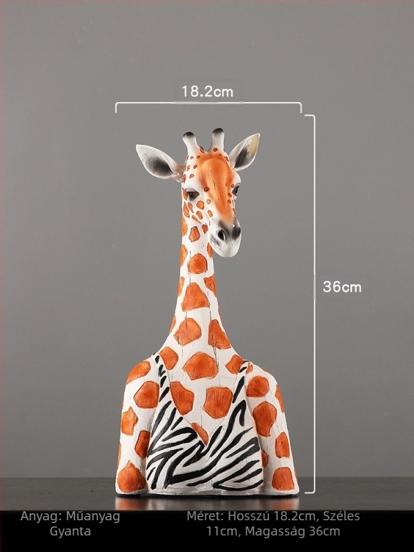 Nordic stílusú zebra dekorfigura a nappaliba, vitrín rekvizit, retro szobor szintetikus gyantából