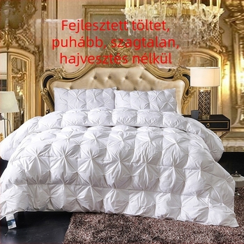 Púppal töltött pléd anti tollal szövettel, 2 kg, négy évszakos quilt, varrott