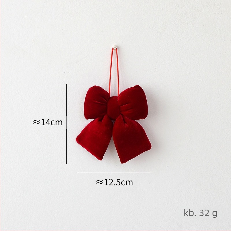 3D Bowknot karácsonyi fa dísz - flanel anyag, Yifan márka, modern egyszerű stílus, karácsonyi dekoráció