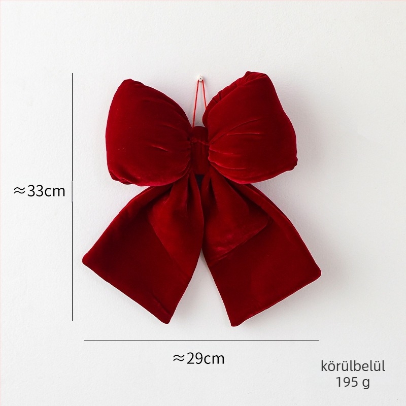 3D Bowknot karácsonyi fa dísz - flanel anyag, Yifan márka, modern egyszerű stílus, karácsonyi dekoráció