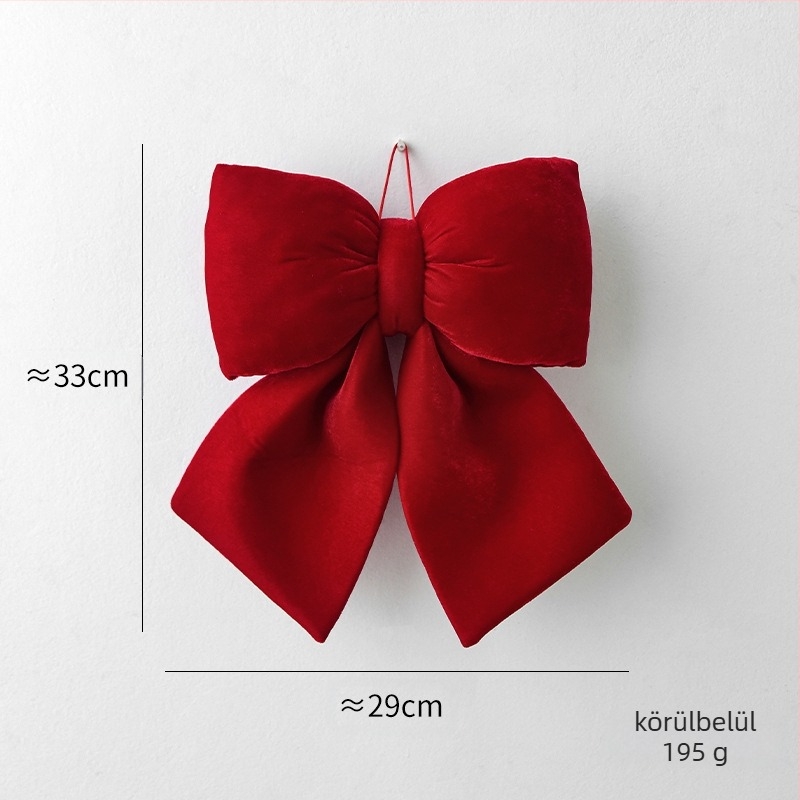 3D Bowknot karácsonyi fa dísz - flanel anyag, Yifan márka, modern egyszerű stílus, karácsonyi dekoráció