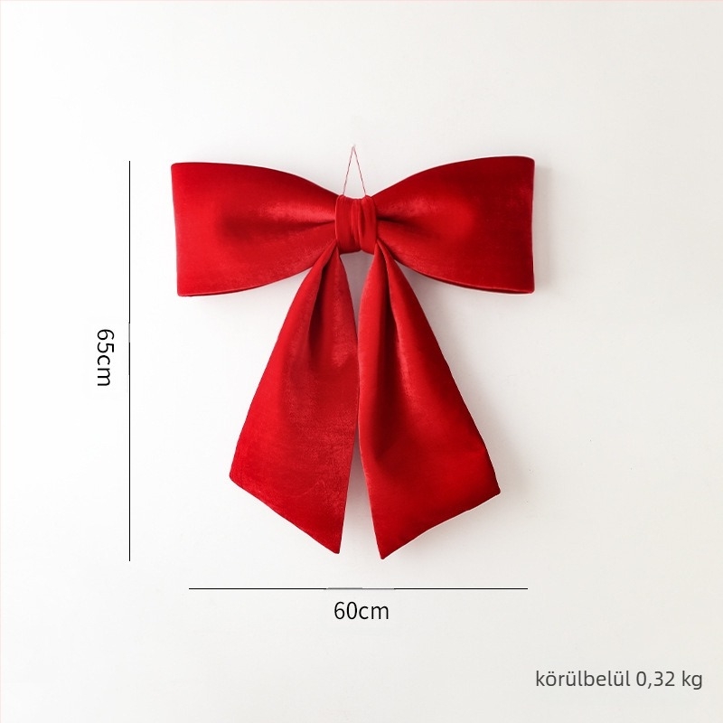 3D Bowknot karácsonyi fa dísz - flanel anyag, Yifan márka, modern egyszerű stílus, karácsonyi dekoráció