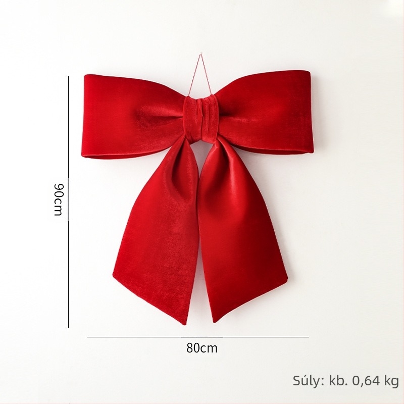 3D Bowknot karácsonyi fa dísz - flanel anyag, Yifan márka, modern egyszerű stílus, karácsonyi dekoráció
