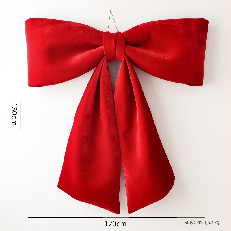 3D Bowknot karácsonyi fa dísz - flanel anyag, Yifan márka, modern egyszerű stílus, karácsonyi dekoráció