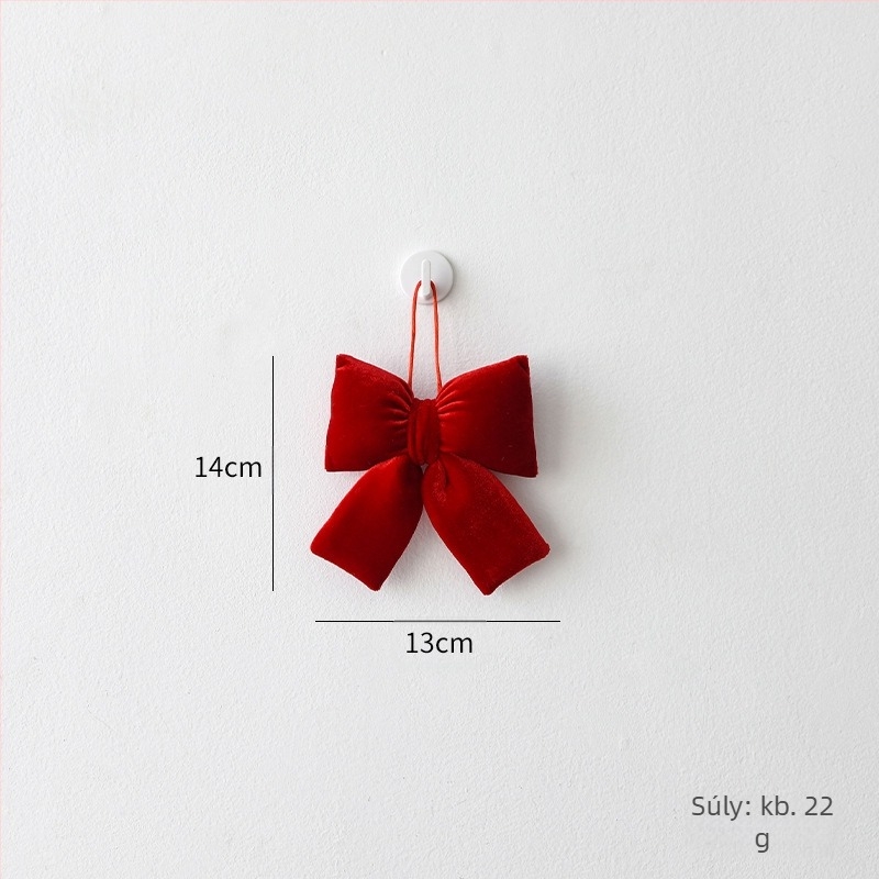 3D Bowknot karácsonyi fa dísz - flanel anyag, Yifan márka, modern egyszerű stílus, karácsonyi dekoráció