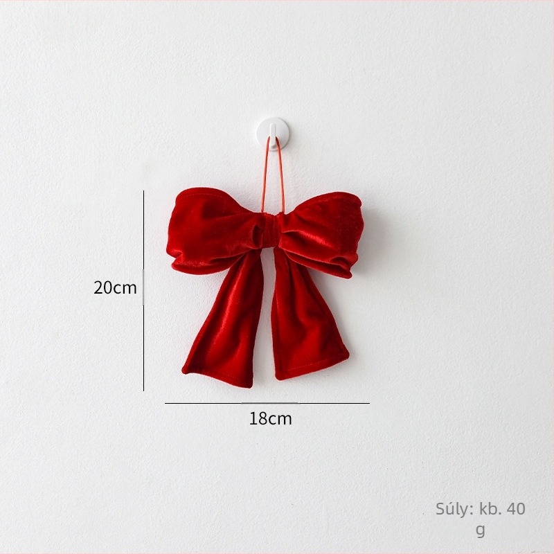 3D Bowknot karácsonyi fa dísz - flanel anyag, Yifan márka, modern egyszerű stílus, karácsonyi dekoráció