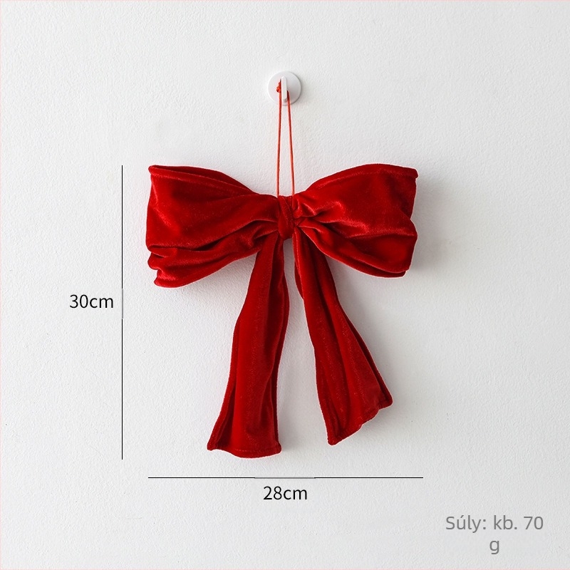 3D Bowknot karácsonyi fa dísz - flanel anyag, Yifan márka, modern egyszerű stílus, karácsonyi dekoráció