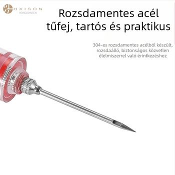 Hús marináló injektor 3 tűvel (rozsdamentes acél; márka Hong Xiansen; nyomtatott logó)
