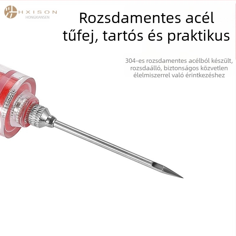 Hús marináló injektor 3 tűvel (rozsdamentes acél; márka Hong Xiansen; nyomtatott logó)