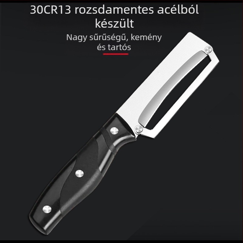 Huazhong Többfunkciós konyhai hámozó — Rozsdamentes acél penge, PP markolat, gyümölcs- és zöldség-hámozó, ananász kés