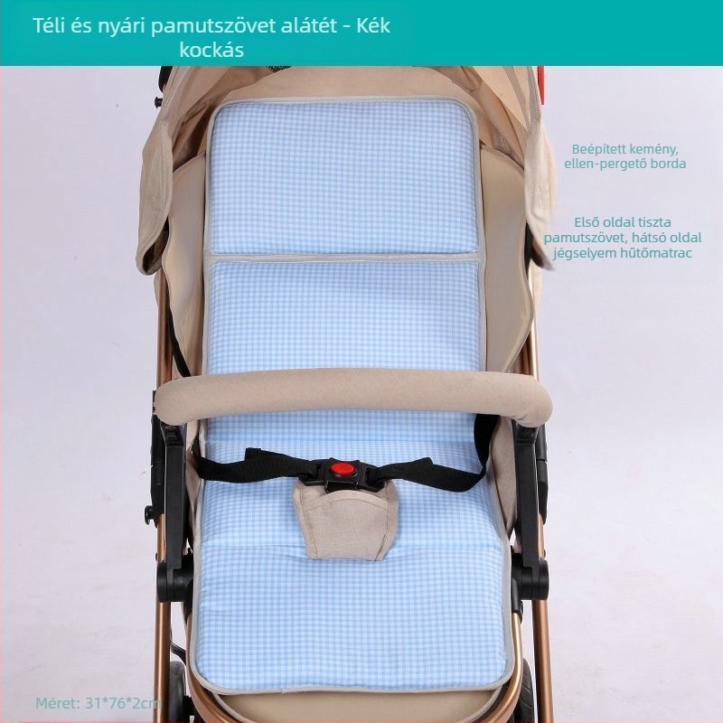 Babakocsira szóló ülés párna – pamut és jégselyem, Belshu, négy évszakos univerzális