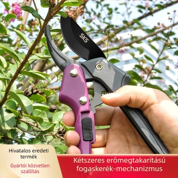 Hengheng SK5 acélból készült metszőolló gyümölcsfákhoz, fogaskerék-mechanizmus és görgő, erőfeszítést megtakarító professzionális kerti eszköz