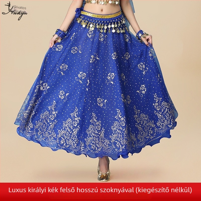 Huayu Belly Dance jelmez készlet nőknek — 120D chiffon + virágos géz, fő anyag: nylon, nyár 2024 megjelenés