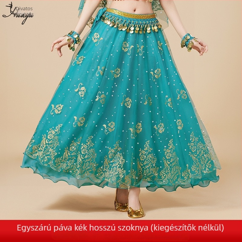Huayu Belly Dance jelmez készlet nőknek — 120D chiffon + virágos géz, fő anyag: nylon, nyár 2024 megjelenés