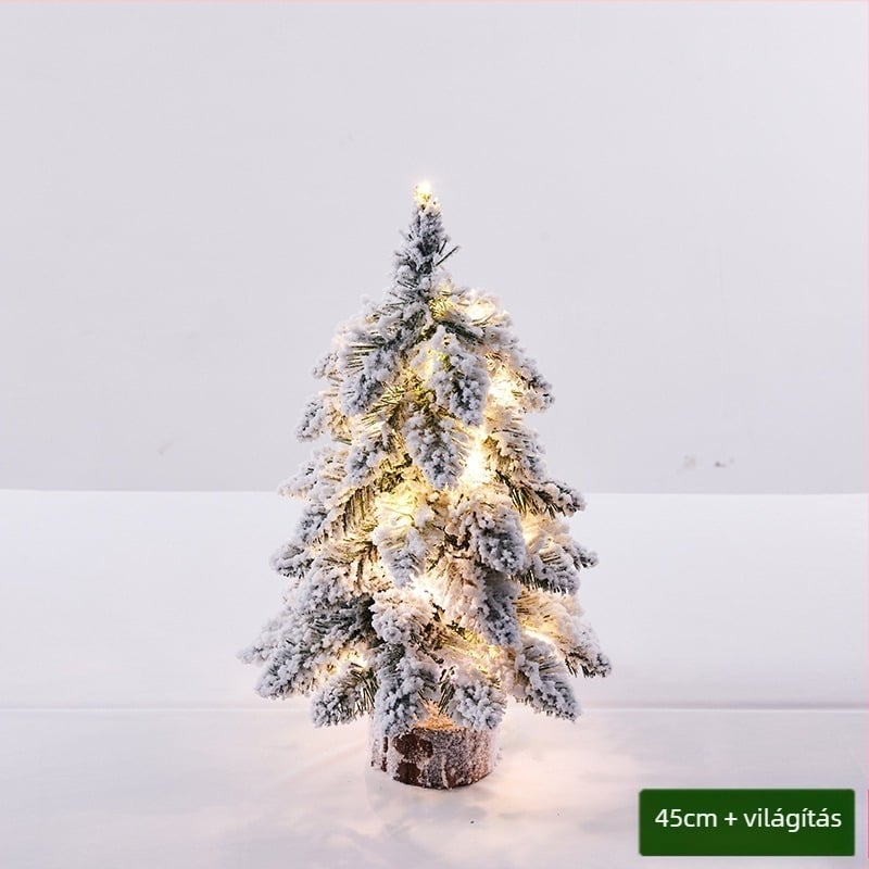 Mini flockolt karácsonyfa díszek asztali használatra, nordic stílusban, PVC anyag, Hao guan márka, kategória: karácsonyfa, IP engedély: Nincs