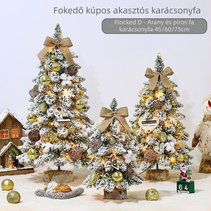 Mini flockolt karácsonyfa díszek asztali használatra, nordic stílusban, PVC anyag, Hao guan márka, kategória: karácsonyfa, IP engedély: Nincs