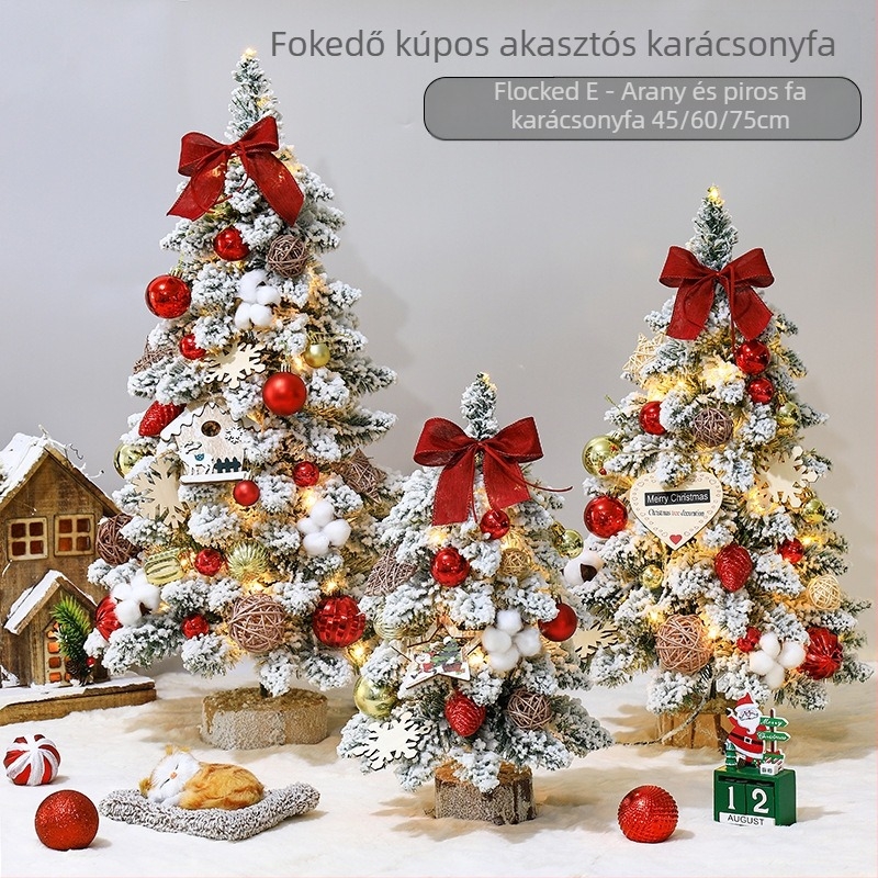 Mini flockolt karácsonyfa díszek asztali használatra, nordic stílusban, PVC anyag, Hao guan márka, kategória: karácsonyfa, IP engedély: Nincs