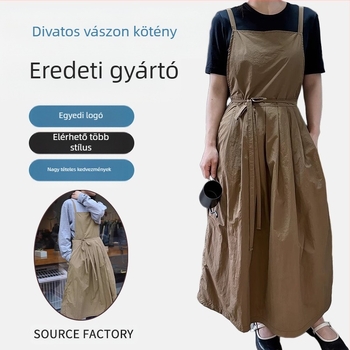 Ujjatlan kötény – poliészter, foltálló, modern minimalist stílus, egyszínű