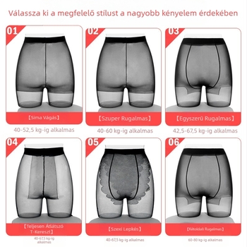 Női ultra vékony harisnya formázó és anti-frikcióval, Core-spun szál, nylon 70–80%