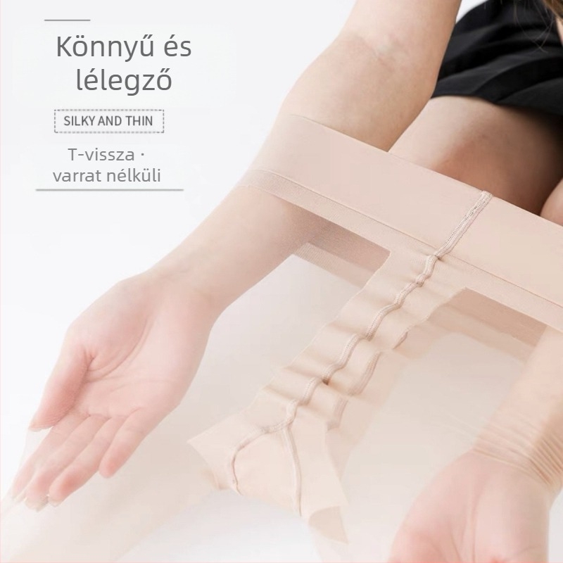 Nylon ultra vékony harisnyanadrág T-öltéses, teljes hosszúságú, egyszínű, láthatatlan és szaggatások elleni
