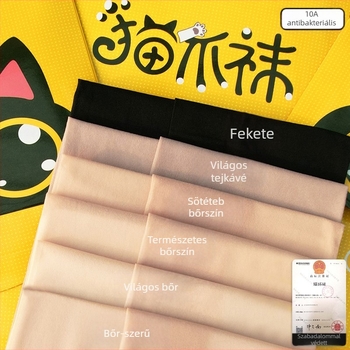 Nylon harisnya elasztánnal – ultra vékony, láthatatlan, anti-akadás, egyszínű