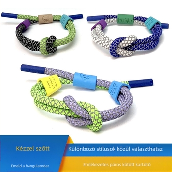 Uniszex műbőr karkötő holografikus fényvisszaverő zsinór-tekercs geometriai dizájn, márka Up