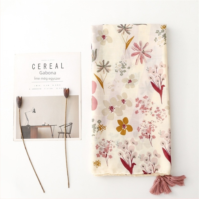 Poliészter sál: egyszerű szövés, meleg, napvédő, négy évszakos stílus, friss és édes