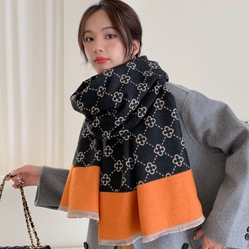 Női sál viszkózból, warp knitting szövésű, melegen tart, téli stílus: irodai, elegáns, univerzális