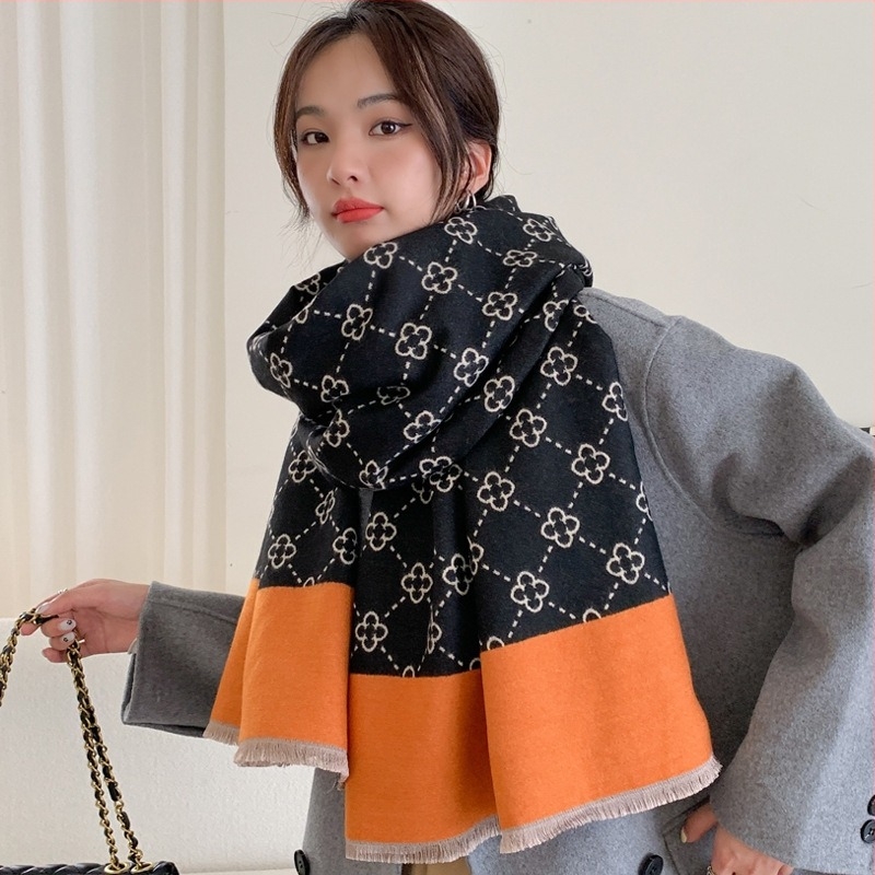 Női sál viszkózból, warp knitting szövésű, melegen tart, téli stílus: irodai, elegáns, univerzális