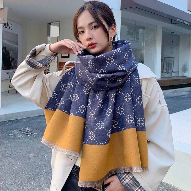 Női sál viszkózból, warp knitting szövésű, melegen tart, téli stílus: irodai, elegáns, univerzális