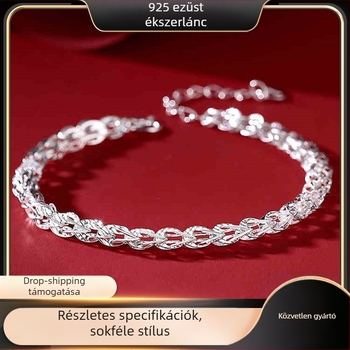 Főnix farokkal és csillaggeometrikus mintázattal, 925 ezüst, elektroplátolt felület, Love Silver