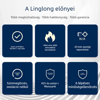 925-ös ezüst női moissanit lánc karkötő, geometriai kialakítás, 1 karát Moissanite, elektroplattálás, Linlong Jewelry