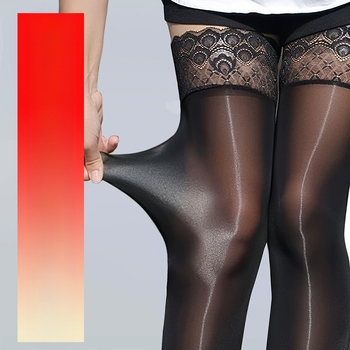 Nylon harisnyák a combig, 15D denier, hosszú cső, 70-80% nylon, vékony anyag